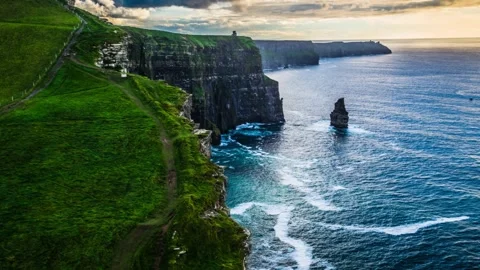 Aerial view of island Stock Footage 245243761