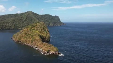 Aerial view of island Stock Footage 276291956