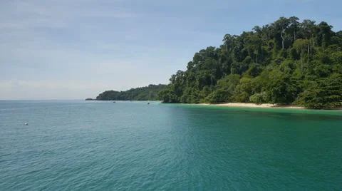 Aerial View of Island, High angle view of Koh Kadan, Trang province in Thailand Stock Footage 56187857