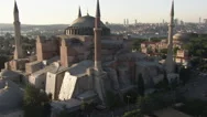 Aerial View Of Istanbul - Hagia Sophia Stock Footage