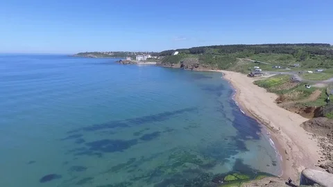 Aerial view of istanbul Sile Agva Beach. Stock Footage
