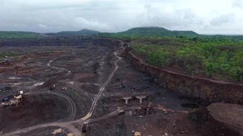 Aerial View of Jabalpur Outer Ring Road Bridge Construction 库存影片 340315306
