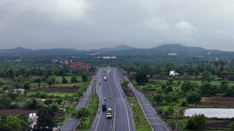 Aerial View of Jabalpur Outer Ring Road, Madhya Pradesh Stockbeeldmateriaal 340316395