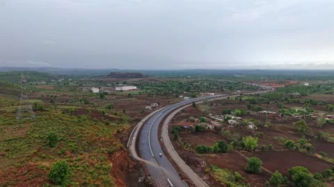 Aerial View of Jabalpur Outer Ring Road, Madhya Pradesh Видео 340316975