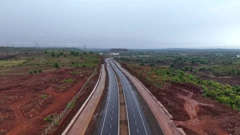 Aerial View of Jabalpur Outer Ring Road, Madhya Pradesh Видео 340317209