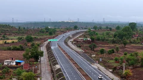 Aerial View of Jabalpur Outer Ring Road, Madhya Pradesh Stockbeeldmateriaal 340317316