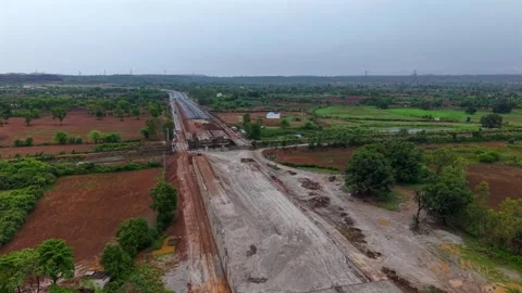 Aerial View of Jabalpur Outer Ring Road, Madhya Pradesh Stock Footage 340318675