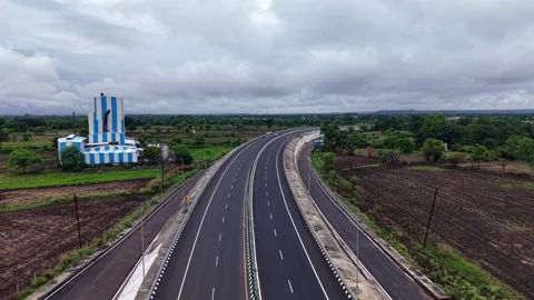 Aerial View of Jabalpur Outer Ring Road, Madhya Pradesh Видео 340319175