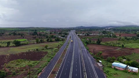Aerial View of Jabalpur Outer Ring Road, Madhya Pradesh Видео 340319599