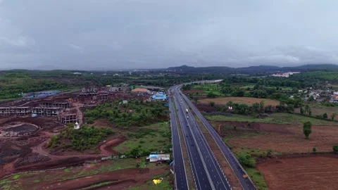 Aerial View of Jabalpur Outer Ring Road, Madhya Pradesh Видео 340319989