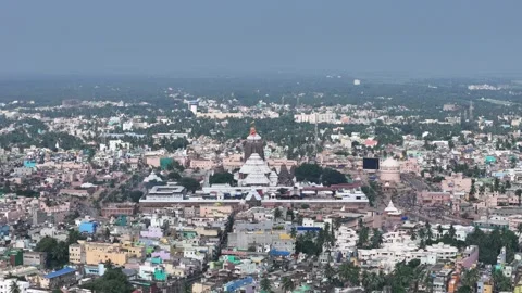 Aerial View of Jagannath Temple Complex in Puri Odisha India 库存影片 330577597