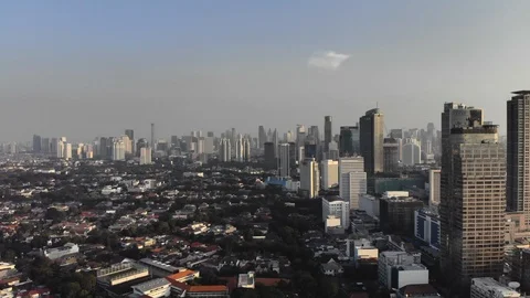 Aerial view of Jakarta Stock Footage 90848485