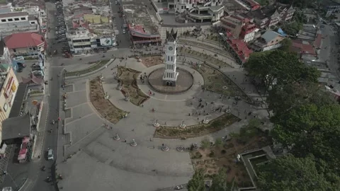 Aerial View Of Jam Gadang Stock Footage 267986111