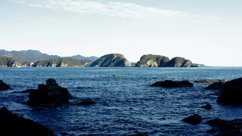 Aerial View of Japan's Coastline Stock Footage 101030490