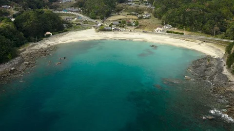 Aerial View of Japan's Coastline Stock Footage 101031442