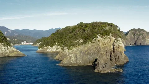 Aerial View of Japan's Coastline Stock Footage 101031444
