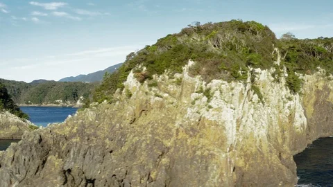 Aerial View of Japan's Coastline Stock Footage 101031814