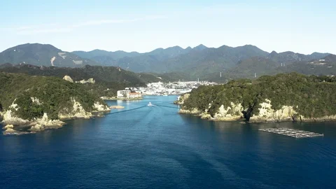 Aerial View of Japan's Coastline Stock Footage 101032788