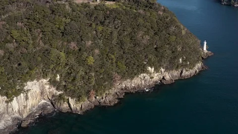 Aerial View of Japan's Coastline Stock Footage 101034725