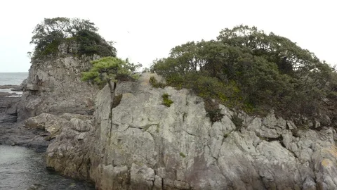 Aerial View of Japan's Coastline Stock Footage 101035290