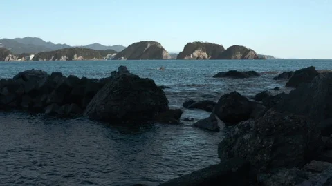 Aerial View of Japan's Coastline Stock Footage 101035302