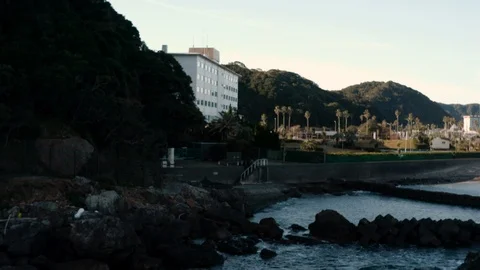 Aerial View of Japan's Coastline Stock Footage 101036313