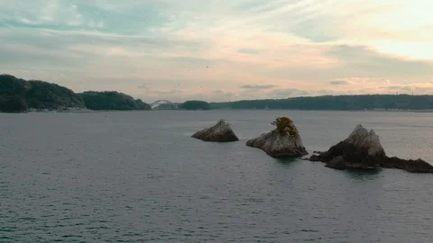 Aerial View of Japan's Coastline Stock Footage 101042378