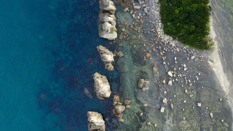 Aerial View of Japan's Coastline Stock Footage 101042395