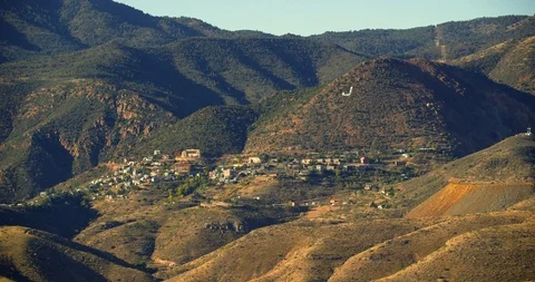 Aerial View of Jerome, AZ Stock Footage 85482097