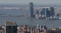 Aerial View of Jersey City, New Jersey State, Hudson River, Skyscrapers, USA HD Footage