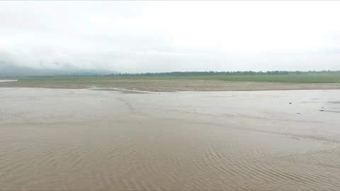 Aerial view of Jiadhal River in Dhemaji Silapathar Assam 4k  Stock Footage 339269745