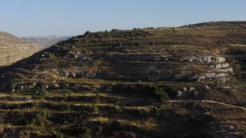 Aerial View of Judea and Samaria, West Bank - Israel Stock Footage