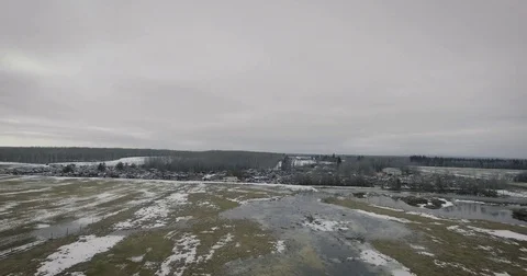 Aerial View of Junk Car Yard at Winter Stock Footage 84965409