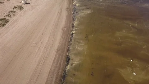 Aerial view on the Jurmala's beach in spring. 動画素材 90776973