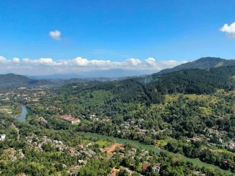 Aerial view of Kandy city Stock Photos