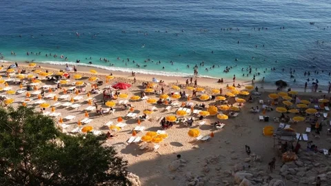 Aerial view of Kaputas Beach Video stock 286261055