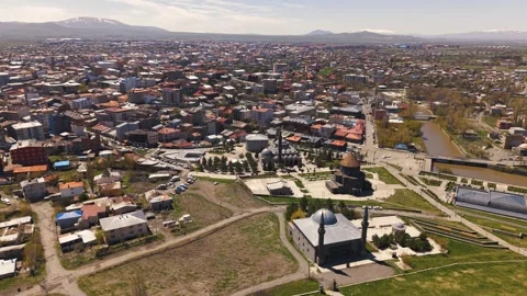 Aerial view of Kars Stock Footage 309748744