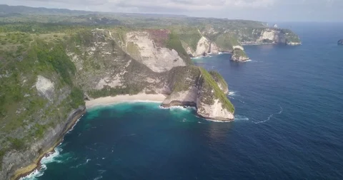 Aerial View of KelinKing Beach Stock Footage 100616220