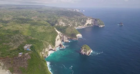 Aerial View of KelinKing Beach Stock Footage 100617092