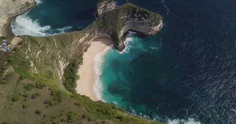 Aerial View of KelinKing Beach Stock Footage 100617248