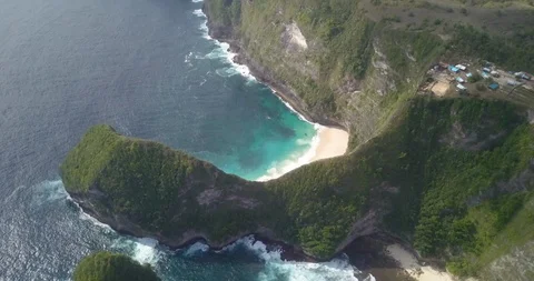 Aerial View of KelinKing Beach Stock Footage 100617892