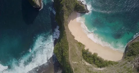 Aerial View of KelinKing Beach Stock Footage 100617977