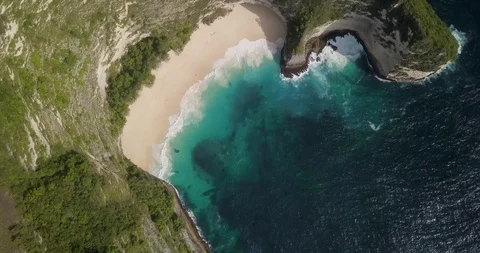 Aerial View of KelinKing Beach Stock Footage 100619881