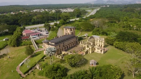 Aerial view of Kellie's Castle Stock Footage 263653736