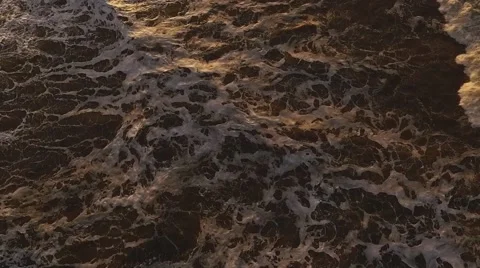 Aerial view of klitmoeller in the sunset Stock Footage 59105339