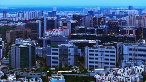 Aerial view of Knowledge City with mindspace and Modern Tech Hub at hitec city Stockbeeldmateriaal 341007232