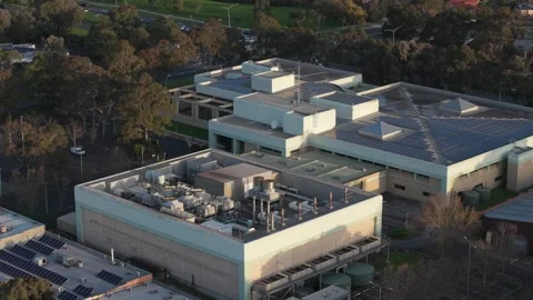 Aerial view of Knox Data Centre in Melbourne, Australia. Stock Footage 345082673