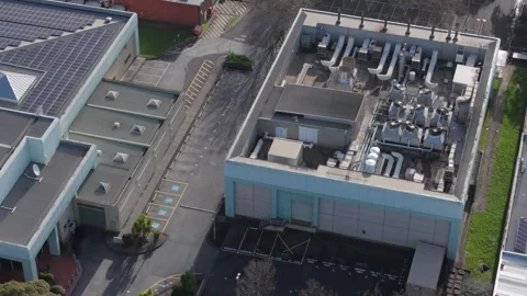 Aerial view of Knox Data Centre in Melbourne, Australia. Stock Footage 345082765