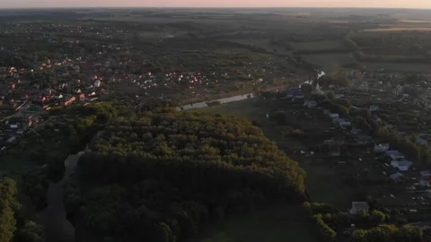  aerial view / Kolomna / Russia Stock Footage