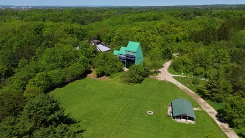 Aerial View of Kortright Centre for Conservation in Vaughan Ontario 스톡 동영상 335797977